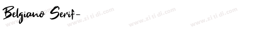 Belgiano Serif字体转换